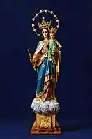 Venerated Marian statue in Don Bosco, Parañaque, Philippines.  Pontifically crowned via formal decree in 2022.