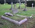 Mary Angela Dickens' grave (foreground) in Hitchin Cemetery