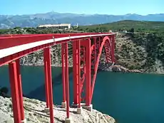 rebuilt bridge at Maslenica