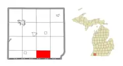 Location within Cass County