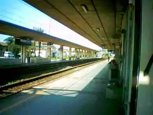 View of the station platforms.