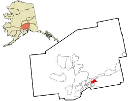 Location in Matanuska-Susitna Borough and the state of Alaska.