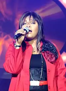 Mau Marcelo during her performance on Philippine Idol