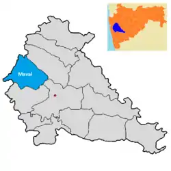 Location of Mawal  in Pune district in Maharashtra