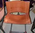 1970s Leather & Steel Chair  – closeup