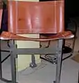 1970s Leather & Steel Chair  – front