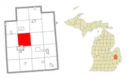 Location within Lapeer County