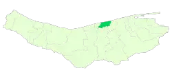 Location of Babolsar County in Mazandaran province