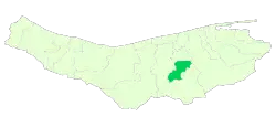 Location of North Savadkuh County in Mazandaran province