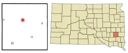 Location in McCook County and the state of South Dakota