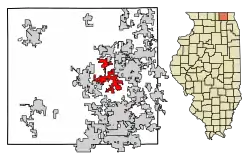 Location of Bull Valley in McHenry County, Illinois.