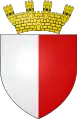 Mdina (Città Notabile). Per pale Argent and Gules.