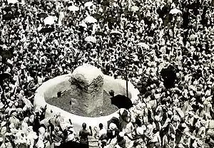 The Stoning of the Devil at Jamaraat Bridge.