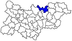 Location of the Ramayampet Taluka and Municipality and mandal in the Medak district