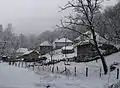 The ethno complex Bebica Luka in winter