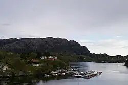 View of the mountain Eldsfjellet in northern Meland