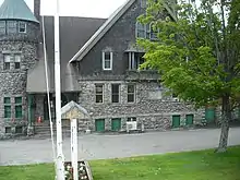 Close up view of Memorial Hall