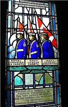 Navy League Cadet Corps (Canada), Memorial Stained Glass Window, Currie Hall, Currie Building, Royal Military College of Canada