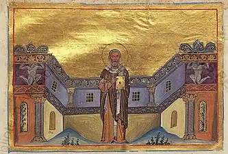 in the Menologion of Basil II (c. 1000)