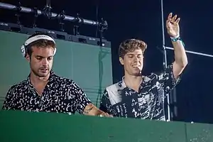 Merk & Kremont on stage at electronic music festival Beats for Love in 2019