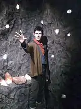 Wax figure of Colin Morgan as Merlin at Warwick Castle