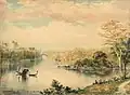 Watercolor sketch. Central Park, NY, 1864