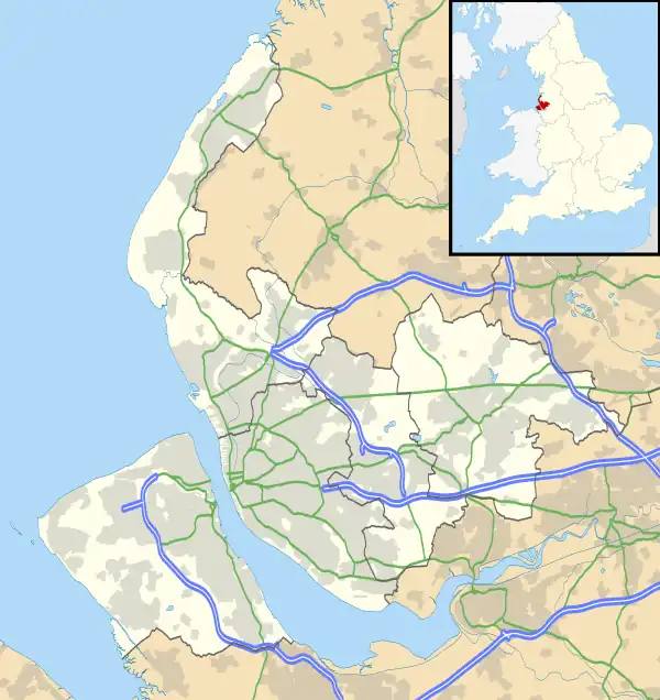 Tarbock is located in Merseyside