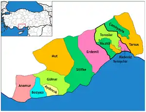 Districts of Mersin