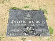 Grave site of Waylon Jennings (1937–2002), Block #744.