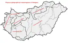 Physico-geographical mesoregions of Hungary