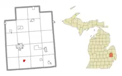 Location within Lapeer County