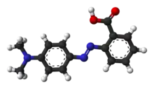 Ball-and-stick model of methyl red