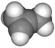 van der Waals model of cyclopropene