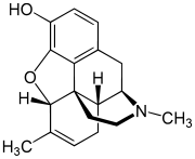 Chemical structure of methyldesorphine.