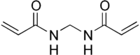 Skeletal formula of methylenebisacrylamide
