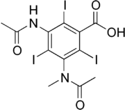 Skeletal formula of metrizoic acid