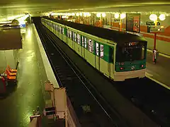 MF 67 rolling stock at Bobigny–Pablo Picasso