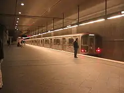 The platform at Wilshire/Vermont station