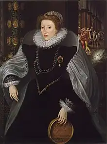 Sieve Portrait of Queen Elizabeth I (1583) by Quentin Metsys the Younger