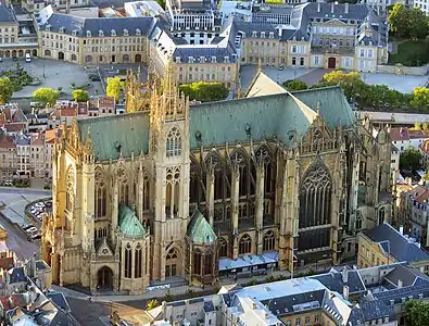 The cathedral from the south, with transept to the right