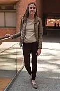 Image 50Mexican student wearing a casual outfit: a jacket, black jeans and loafers, 2017 (from 2010s in fashion)