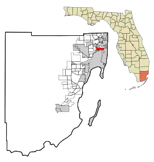 Location in Miami-Dade County and the state of Florida