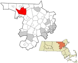 Location in Middlesex County in Massachusetts