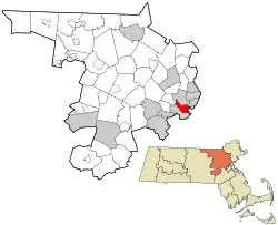 Location in Middlesex County in Massachusetts