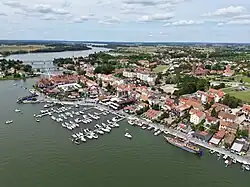 Aerial view of Mikołajki