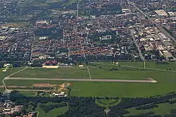 Aerial view of the aerodrome