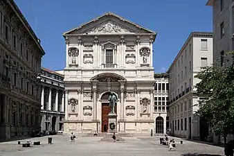 Monument to Alessandro Manzoni in Piazza San Fedele