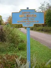 Keystone Marker for Mildred.