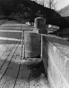 Milestone on Blaine Hill "S" Bridge