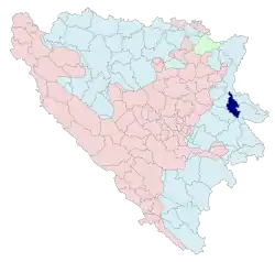 Location of Nova Kasaba within Bosnia and Herzegovina